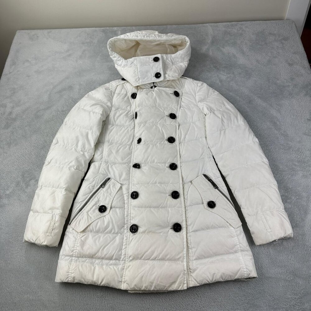 Burberry Cream Quilted Puffer Coat